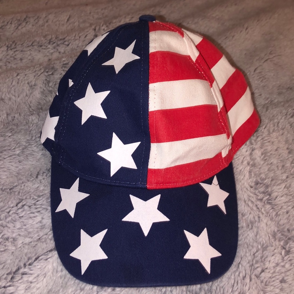 Red white and blue hat